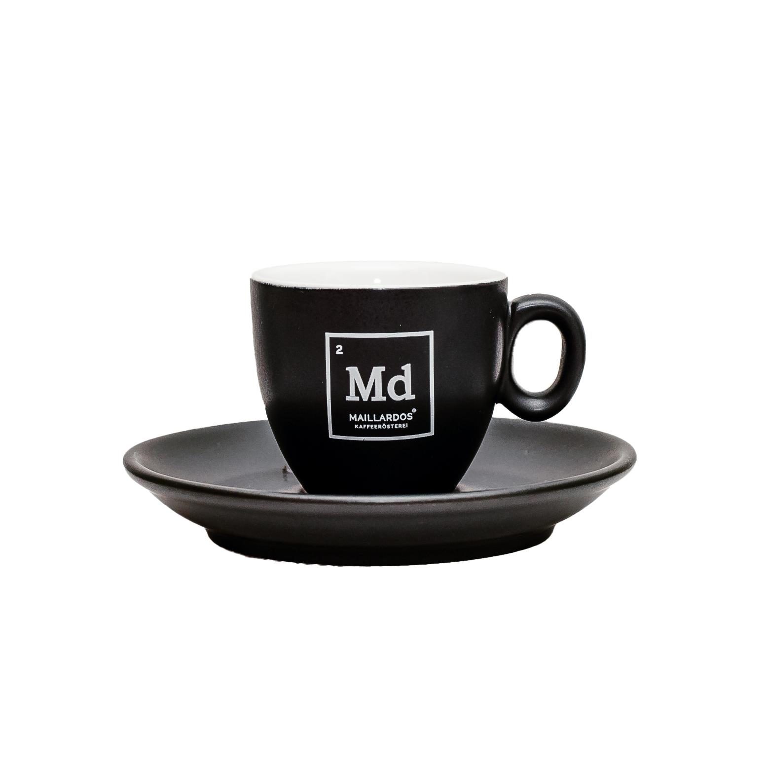 Espresso Tasse mit Maillardos Logo